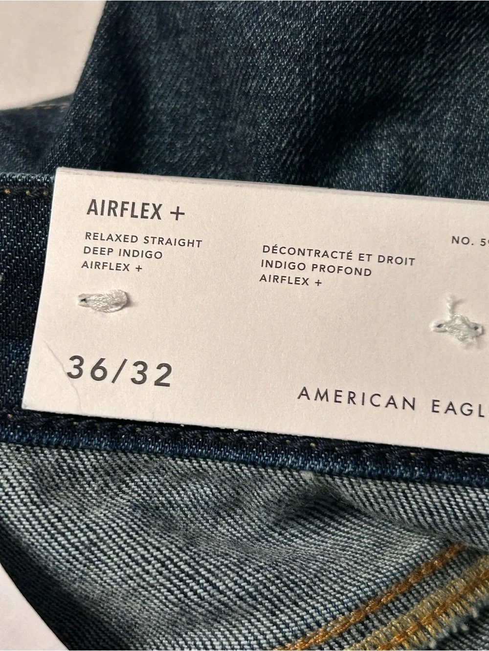 NWT American Eagle Men’s Relaxed Straight Jeans Deep Indigo 36x32